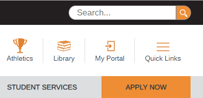 Screenshot of Website Portal button