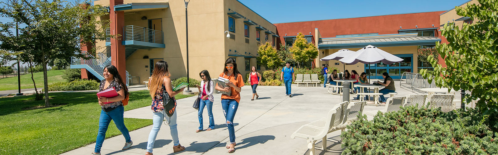 Students walking