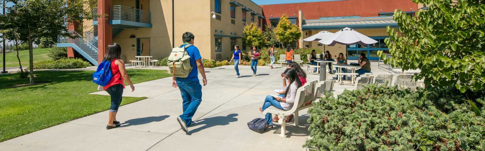 students walking