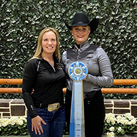 Brenna and Desi Celebrate with ribbon