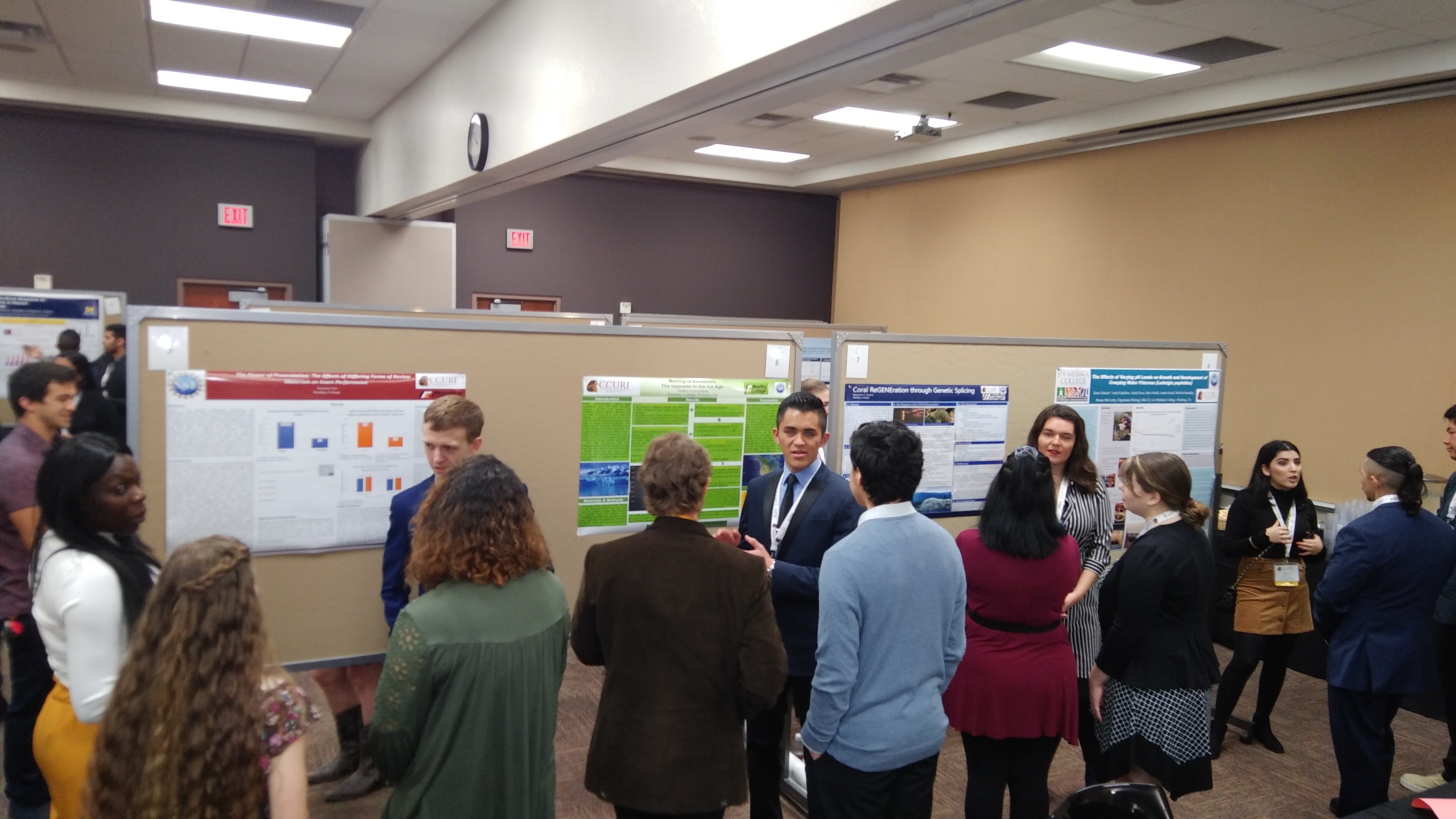 Students presenting research