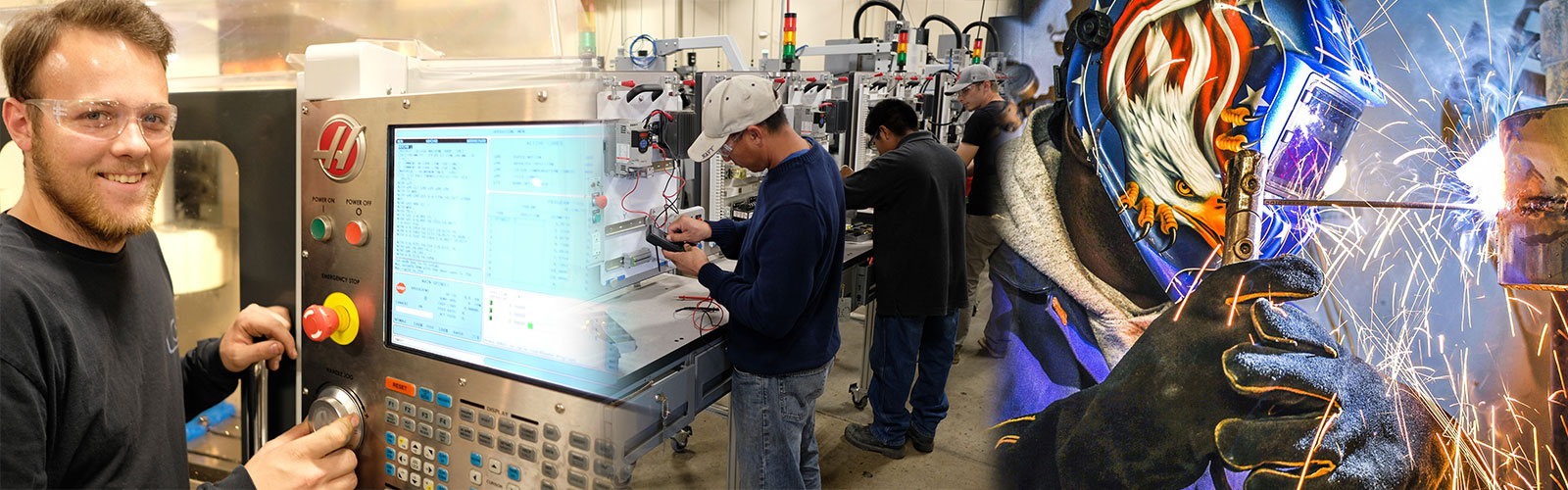 welding and manufacturing students
