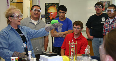 physics students doing an experiment