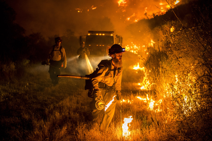 Wildland Fire Students controlled burning