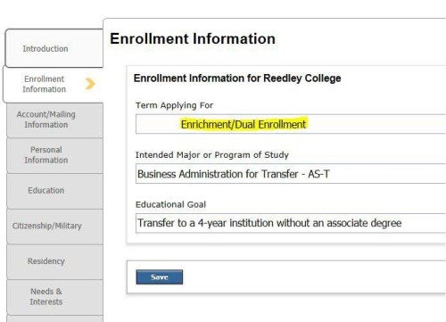 Registration Screenshot