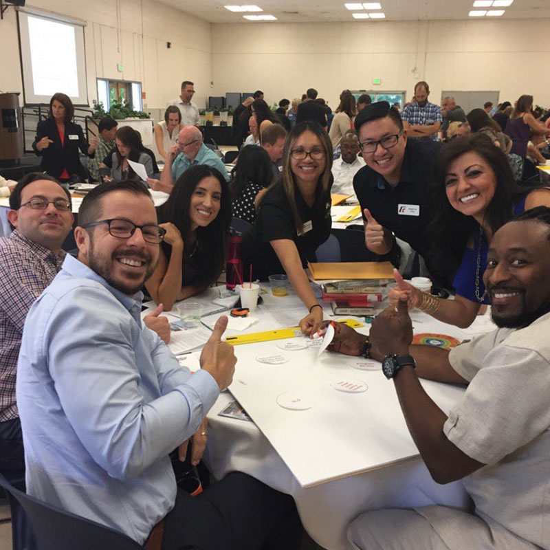 staff in cafeteria