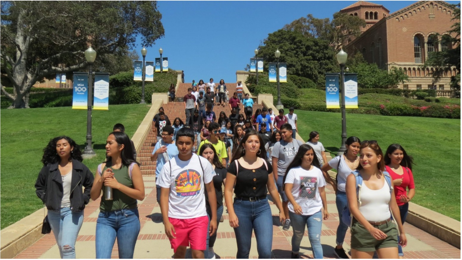 Upward Bound Students taking a campus tour