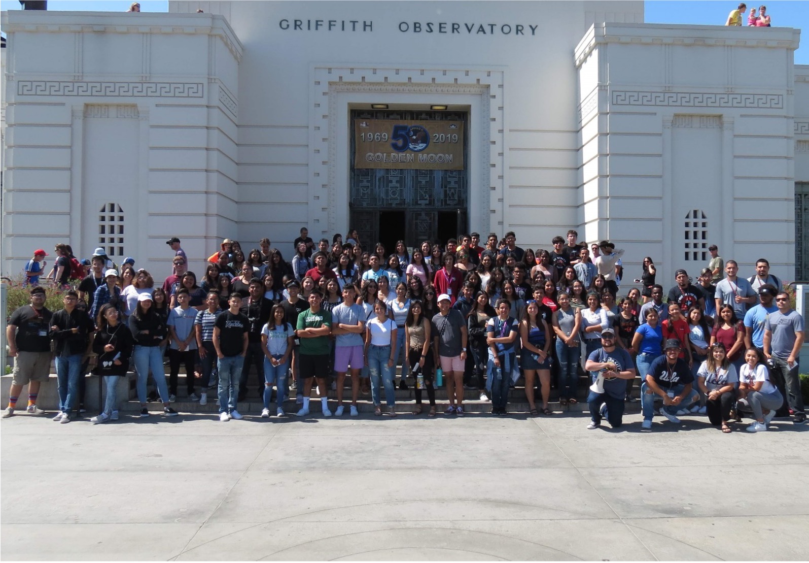 upward-bound students at Griffith Observatory