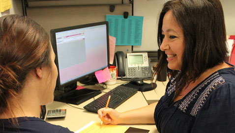 Counselor Helping student